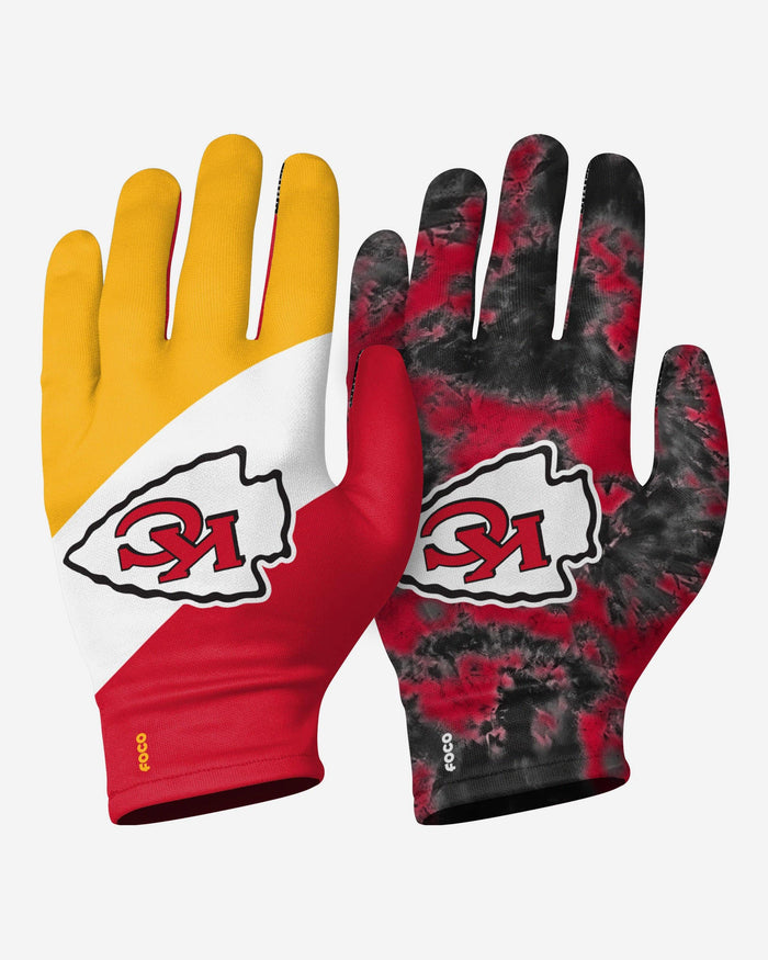 Kansas City Chiefs 2 Pack Reusable Stretch Gloves FOCO S/M - FOCO.com