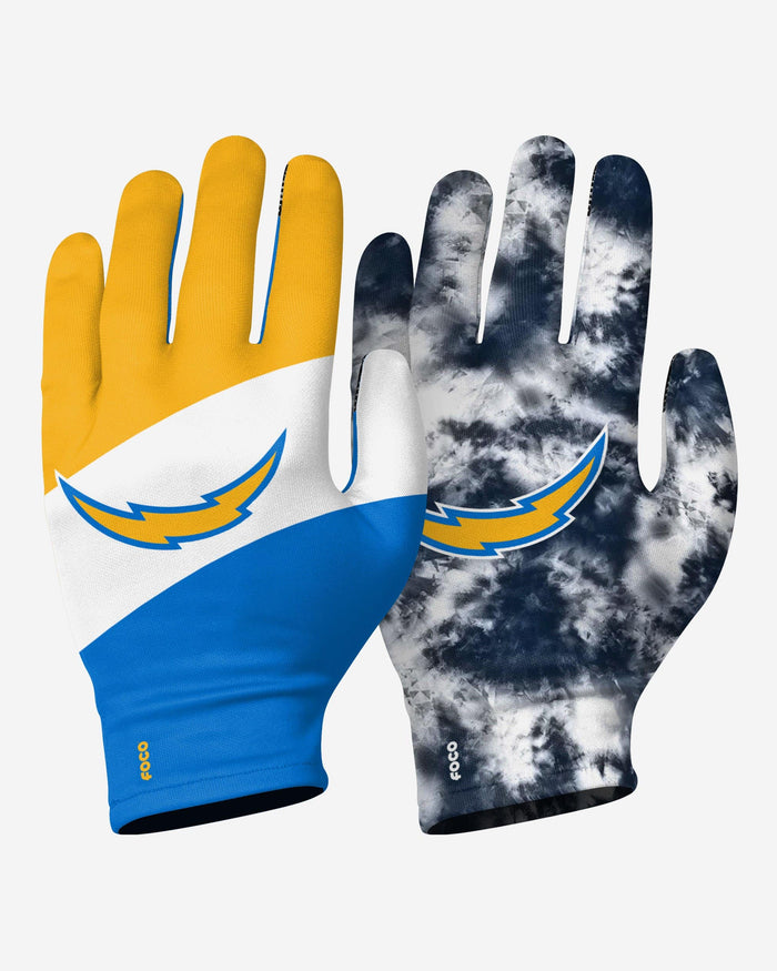 Los Angeles Chargers 2 Pack Reusable Stretch Gloves FOCO S/M - FOCO.com