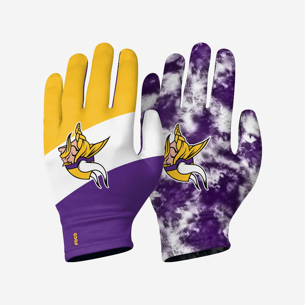 Minnesota Vikings 2 Pack Reusable Stretch Gloves FOCO S/M - FOCO.com