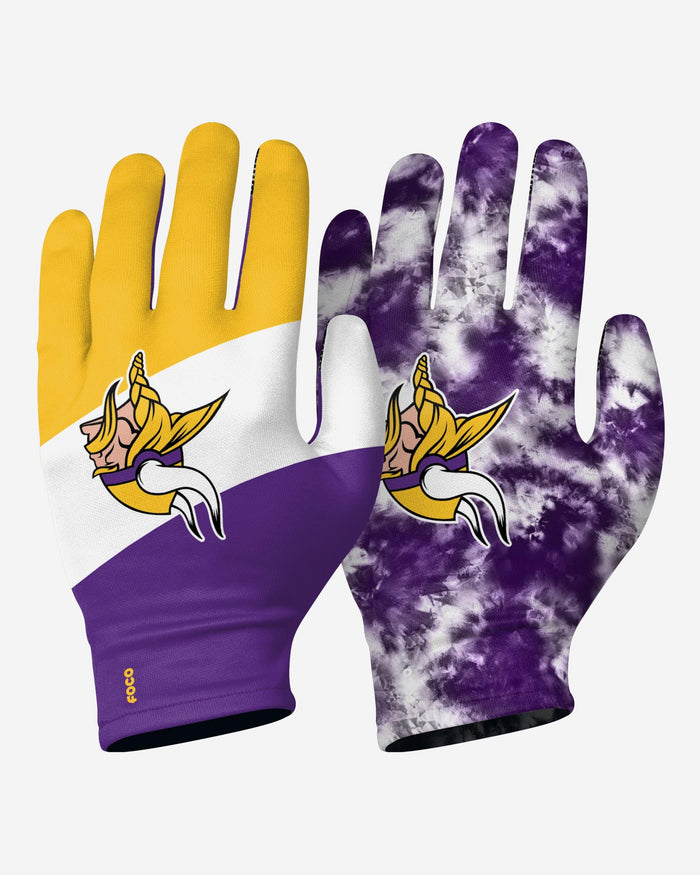 Minnesota Vikings 2 Pack Reusable Stretch Gloves FOCO S/M - FOCO.com