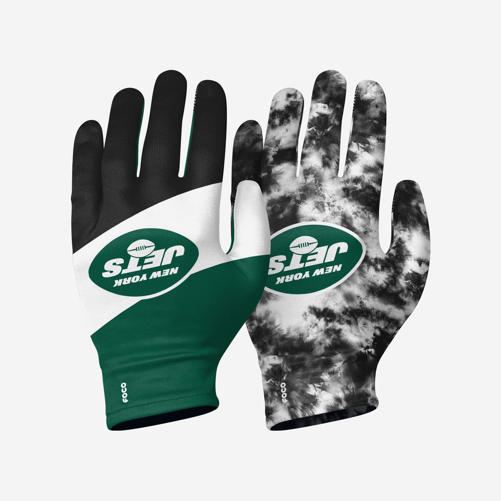 New York Jets 2 Pack Reusable Stretch Gloves FOCO S/M - FOCO.com