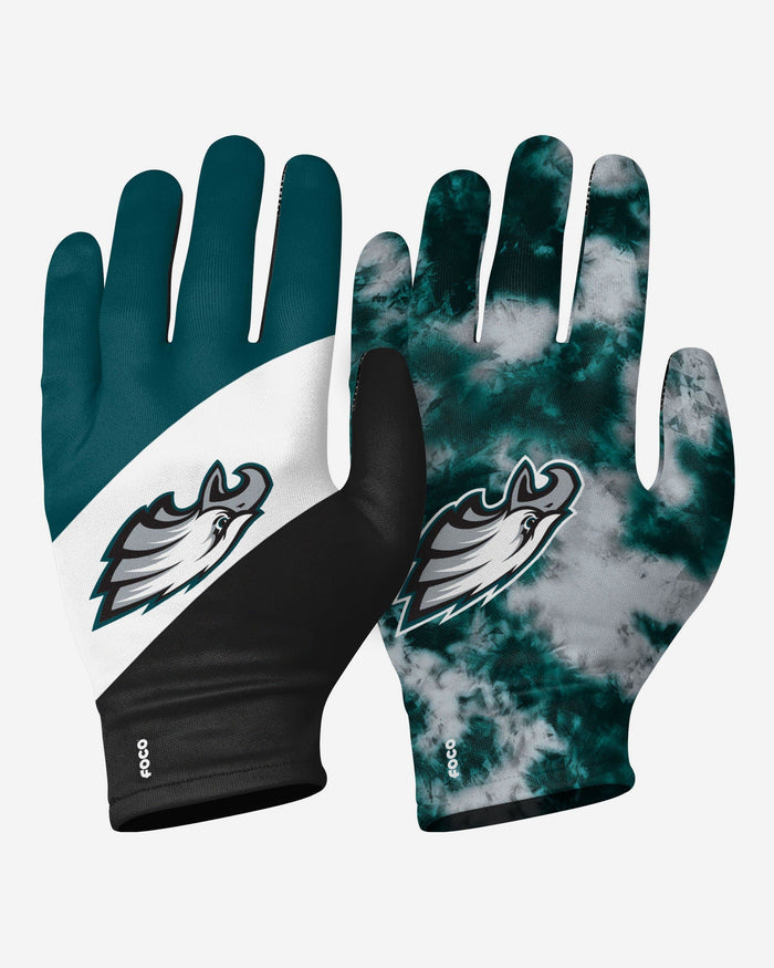 Philadelphia Eagles 2 Pack Reusable Stretch Gloves FOCO S/M - FOCO.com