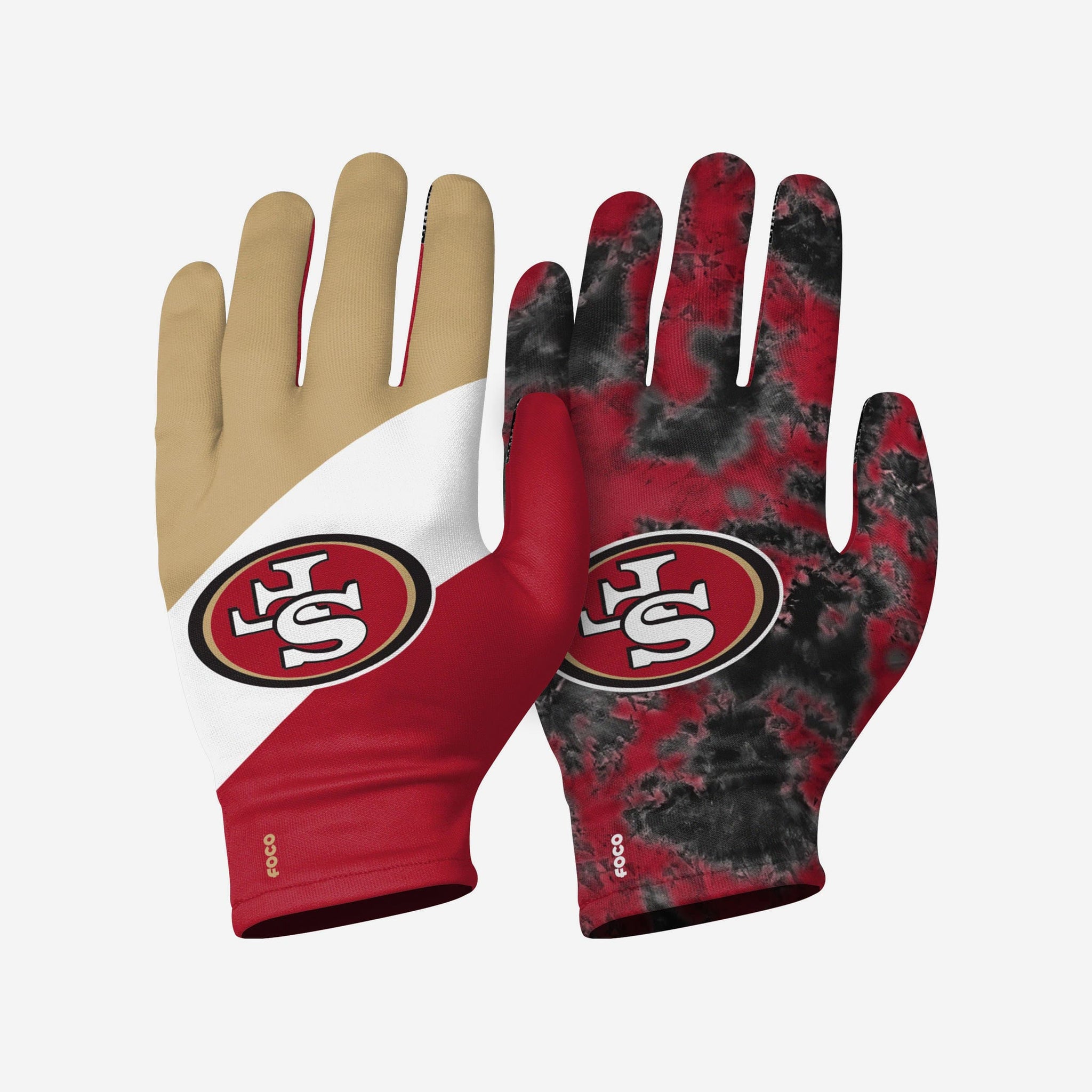 San Francisco 49ers 2 Pack Reusable Stretch Gloves FOCO