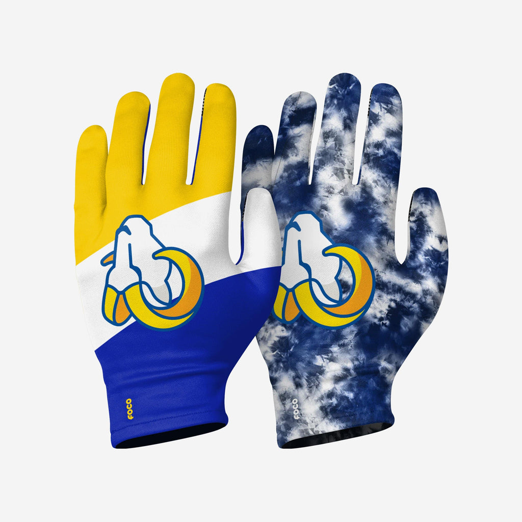 Los Angeles Rams 2 Pack Reusable Stretch Gloves FOCO S/M - FOCO.com