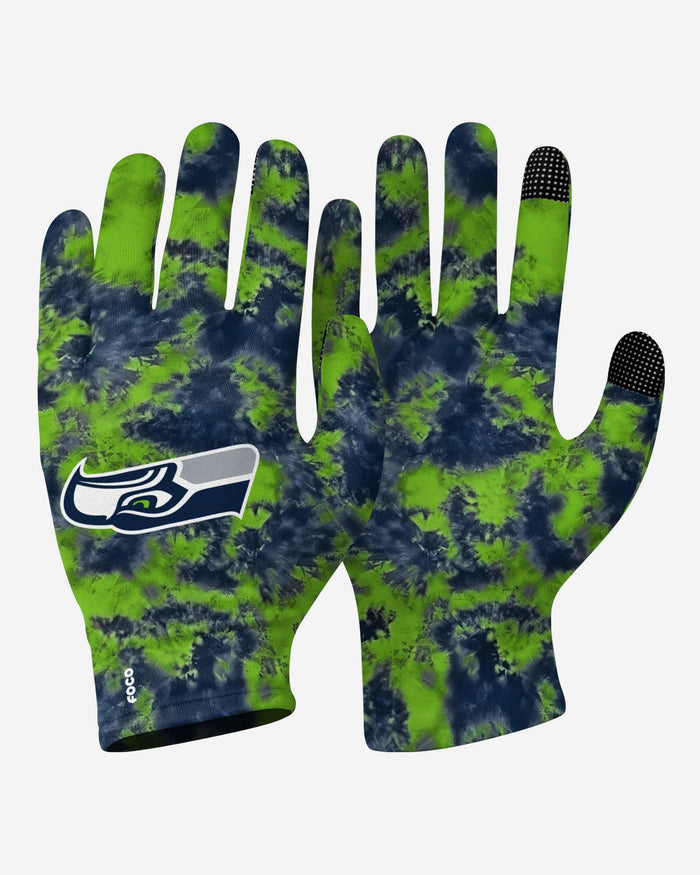 Seattle Seahawks 2 Pack Reusable Stretch Gloves FOCO - FOCO.com