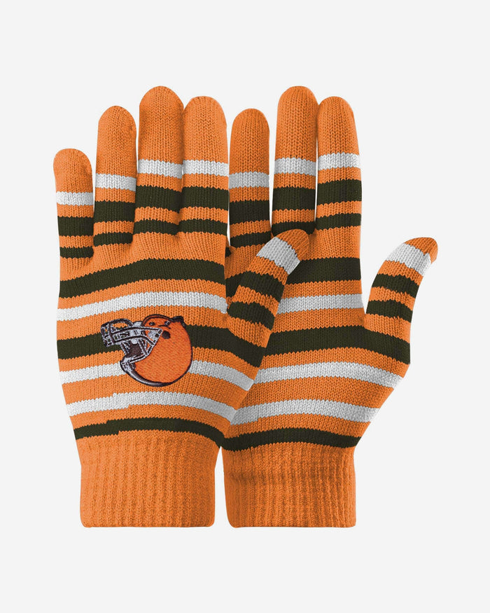 Cleveland Browns Stripe Finger Stretch Glove FOCO - FOCO.com