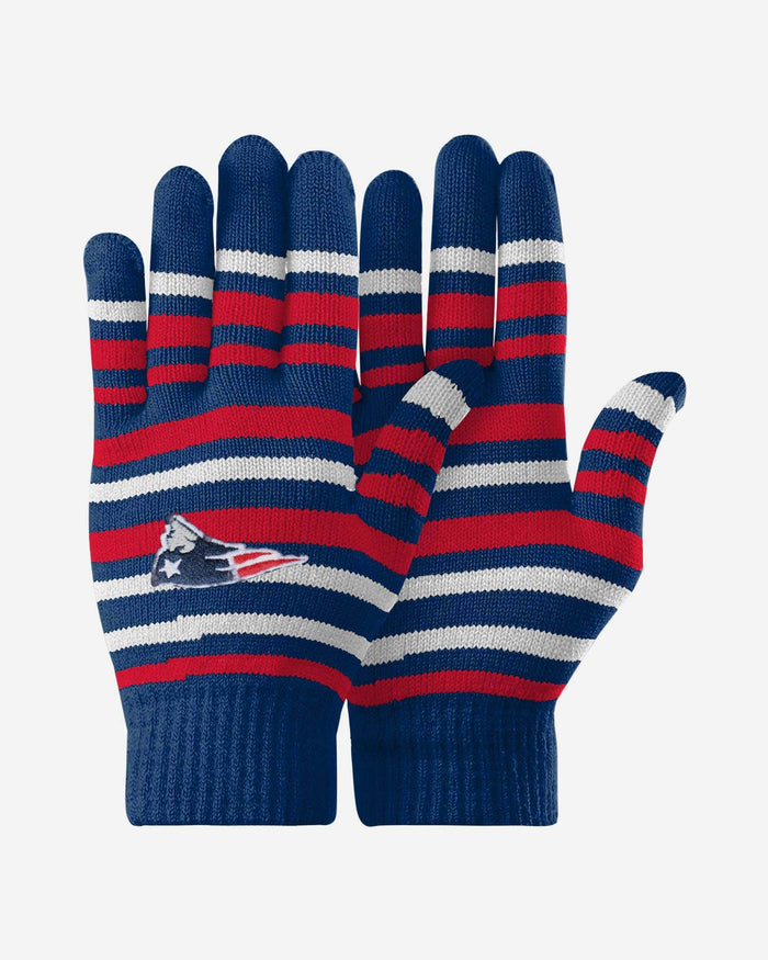 New England Patriots Stripe Finger Stretch Glove FOCO - FOCO.com