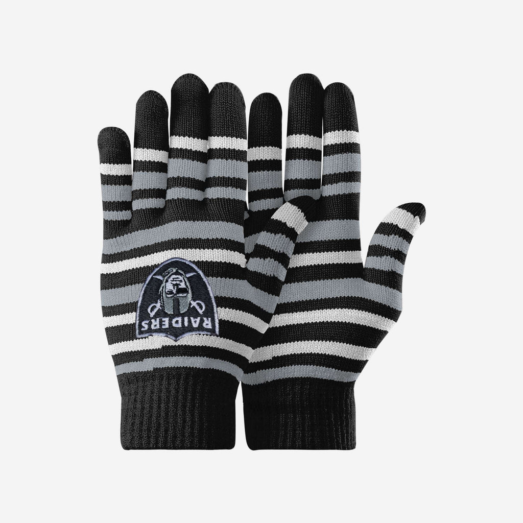 Las Vegas Raiders Stripe Finger Stretch Glove FOCO - FOCO.com