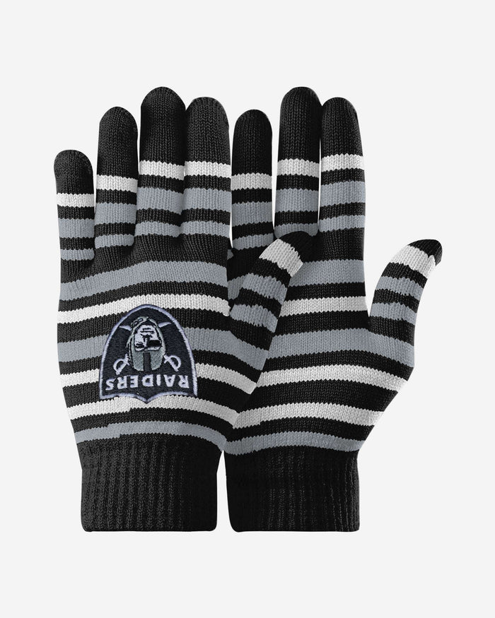 Las Vegas Raiders Stripe Finger Stretch Glove FOCO - FOCO.com