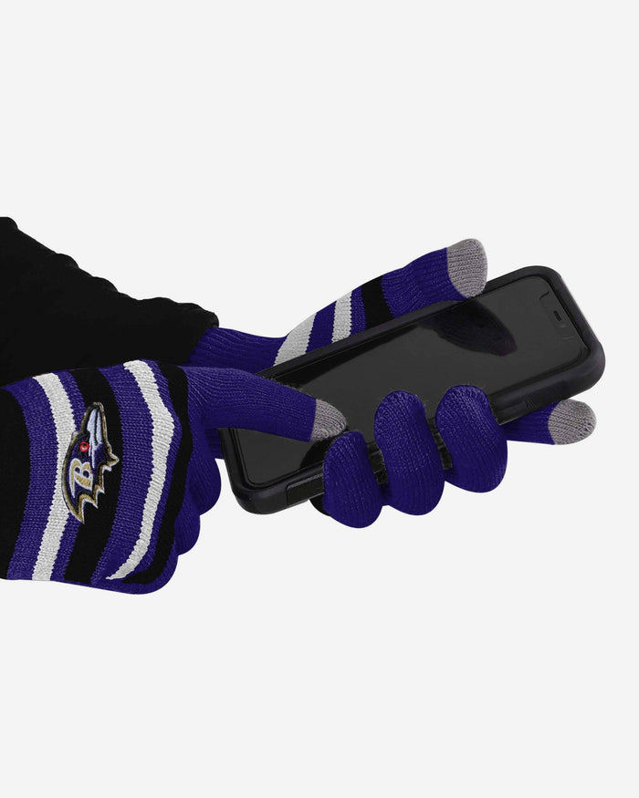 Baltimore Ravens Stretch Gloves FOCO - FOCO.com