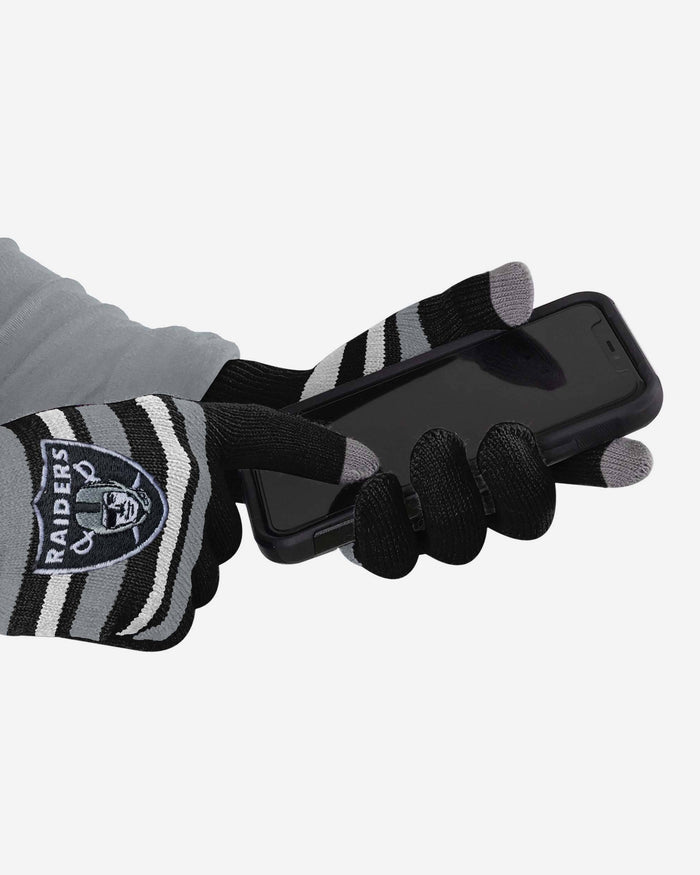 Las Vegas Raiders Stretch Gloves FOCO - FOCO.com