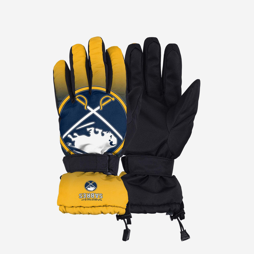 Buffalo Sabres Gradient Big Logo Insulated Gloves FOCO S/M - FOCO.com