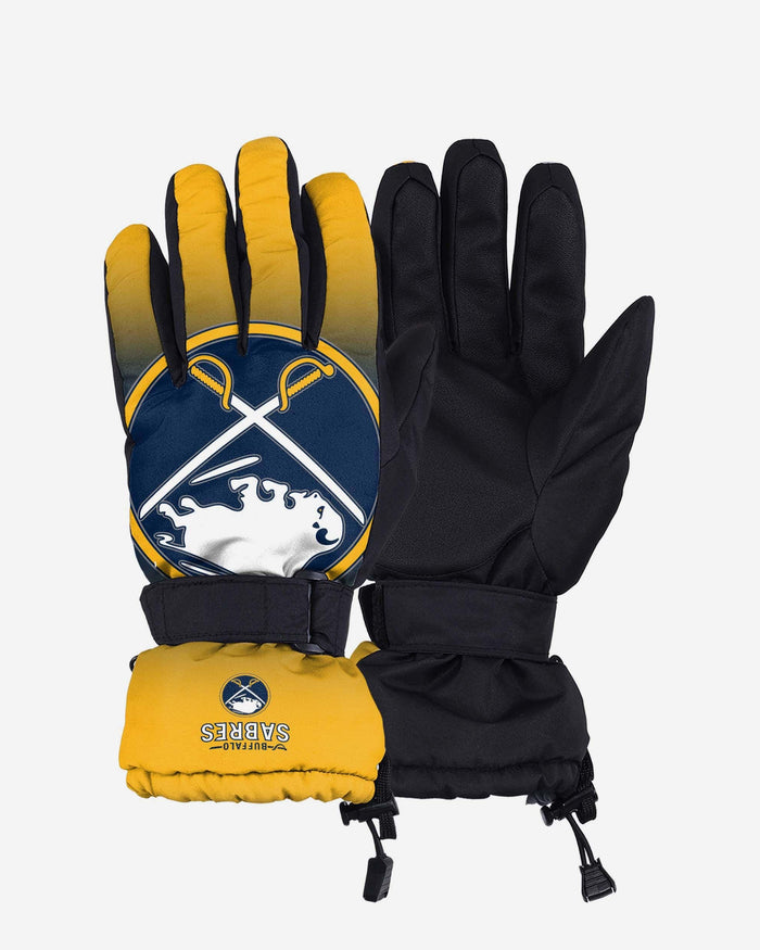 Buffalo Sabres Gradient Big Logo Insulated Gloves FOCO S/M - FOCO.com