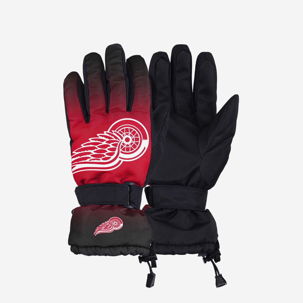 Detroit Red Wings Gradient Big Logo Insulated Gloves FOCO S/M - FOCO.com