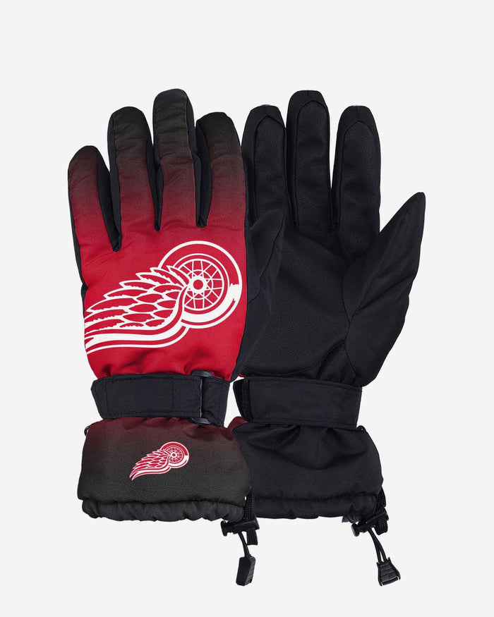 Detroit Red Wings Gradient Big Logo Insulated Gloves FOCO S/M - FOCO.com
