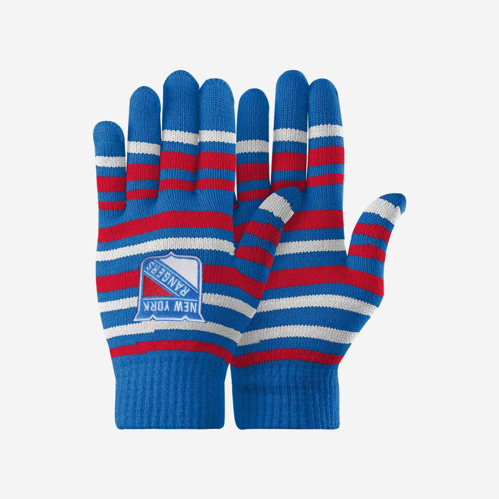 New York Rangers Stripe Finger Stretch Glove FOCO - FOCO.com