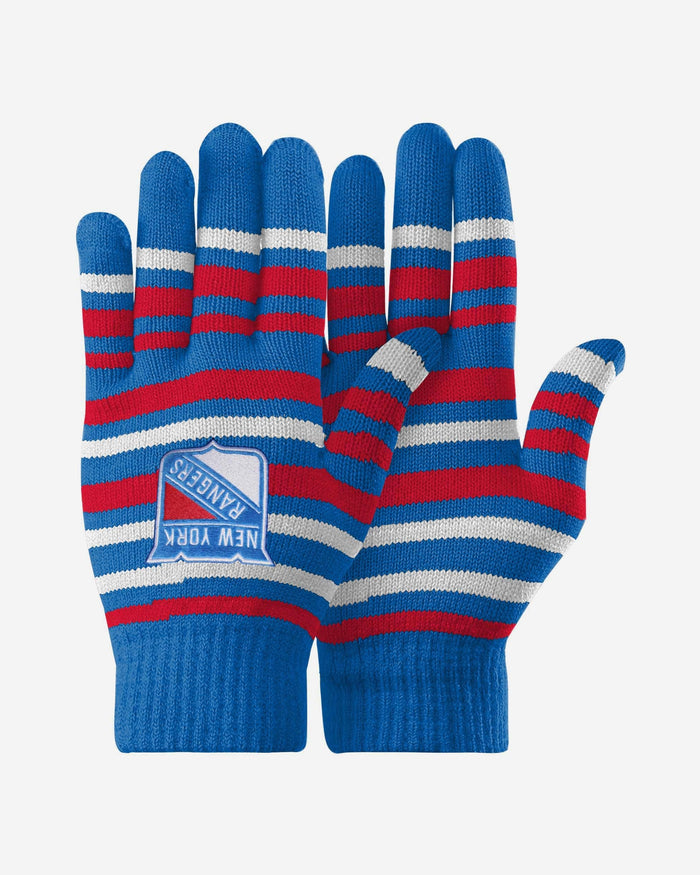 New York Rangers Stripe Finger Stretch Glove FOCO - FOCO.com