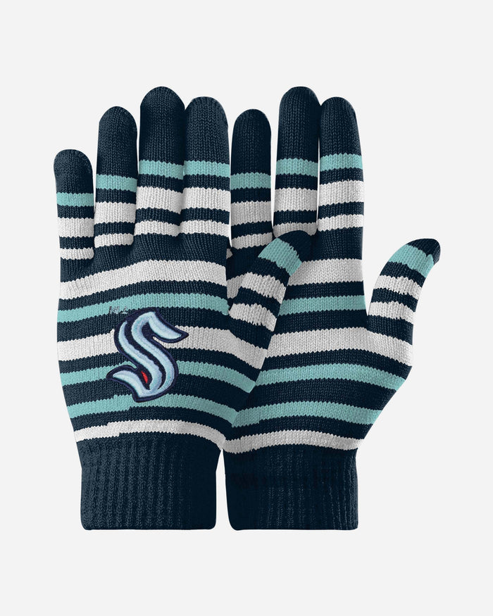 Seattle Kraken Stripe Finger Stretch Glove FOCO - FOCO.com