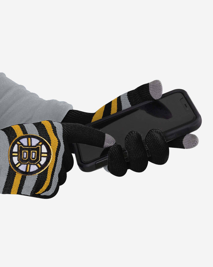 Boston Bruins Stretch Gloves FOCO - FOCO.com