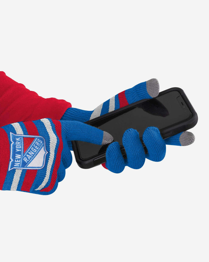 New York Rangers Stretch Gloves FOCO - FOCO.com
