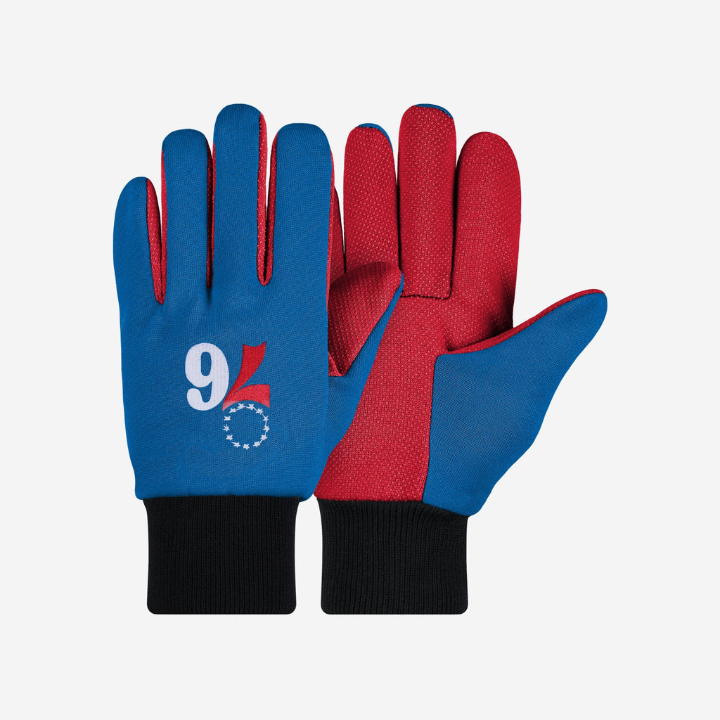 Philadelphia 76ers Colored Palm Utility Gloves FOCO - FOCO.com