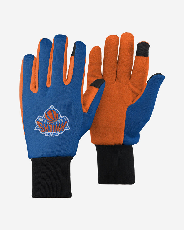 New York Knicks Colored Texting Utility Gloves FOCO - FOCO.com