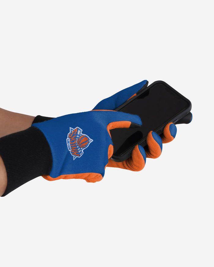 New York Knicks Colored Texting Utility Gloves FOCO - FOCO.com