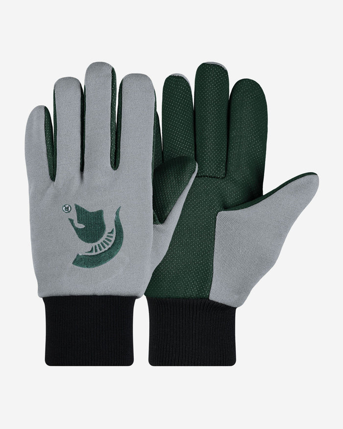 Michigan State Spartans Colored Palm Utility Gloves FOCO - FOCO.com