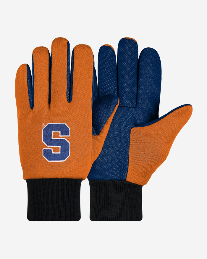 Syracuse Orange Colored Palm Utility Gloves FOCO - FOCO.com