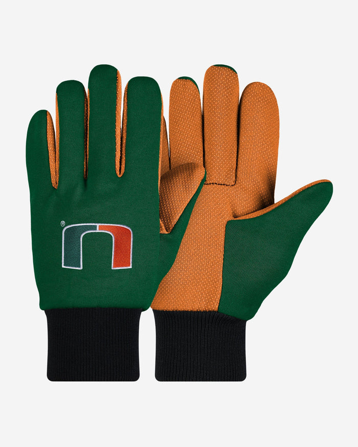Miami Hurricanes Colored Palm Utility Gloves FOCO - FOCO.com