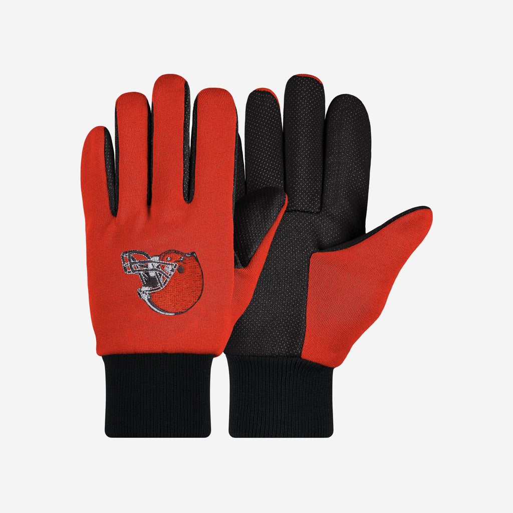 Cleveland Browns Colored Palm Utility Gloves FOCO - FOCO.com
