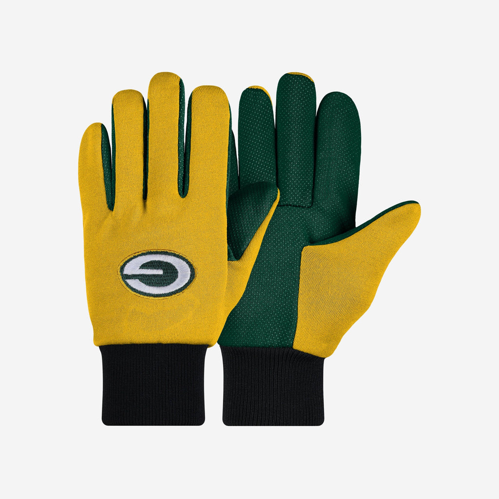 Green Bay Packers Colored Palm Utility Gloves FOCO - FOCO.com