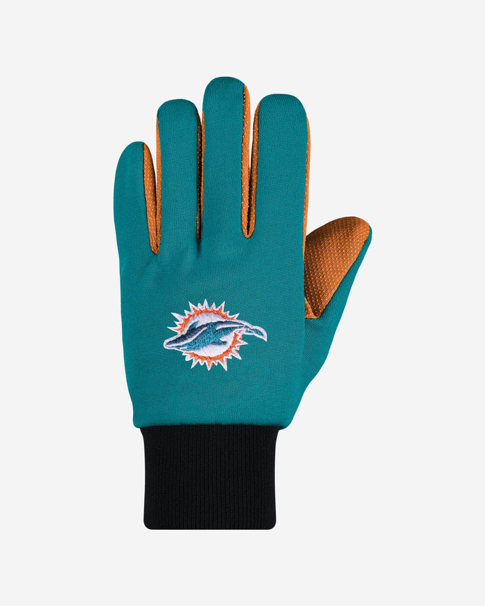 Miami Dolphins Original Colored Palm Utility Gloves FOCO - FOCO.com