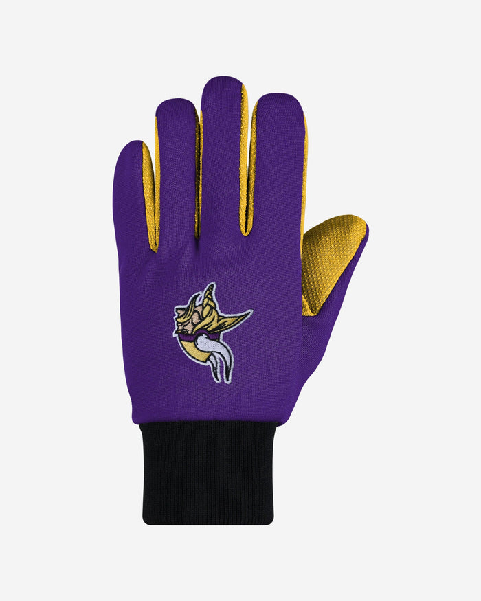Minnesota Vikings Colored Palm Utility Gloves FOCO - FOCO.com