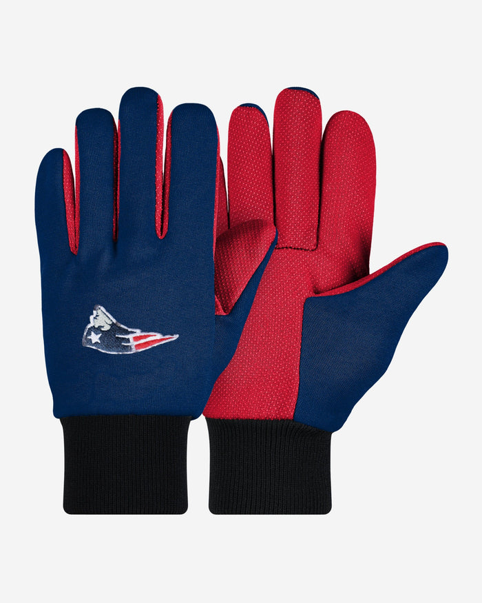 New England Patriots Colored Palm Utility Gloves FOCO - FOCO.com