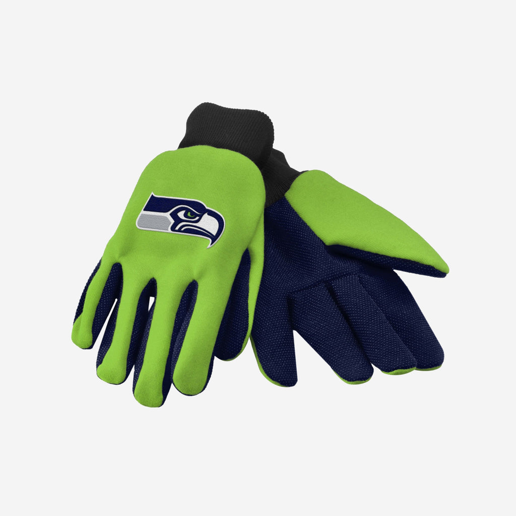 Seattle Seahawks Colored Palm Utility Gloves FOCO - FOCO.com