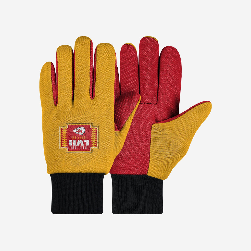 Kansas City Chiefs Super Bowl LVII Champions Colored Palm Utility Glove FOCO - FOCO.com
