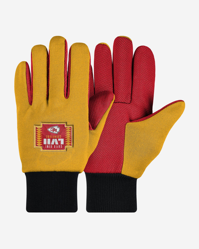 Kansas City Chiefs Super Bowl LVII Champions Colored Palm Utility Glove FOCO - FOCO.com