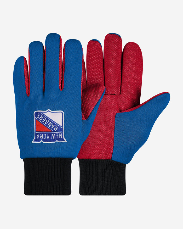 New York Rangers Colored Palm Utility Gloves FOCO - FOCO.com
