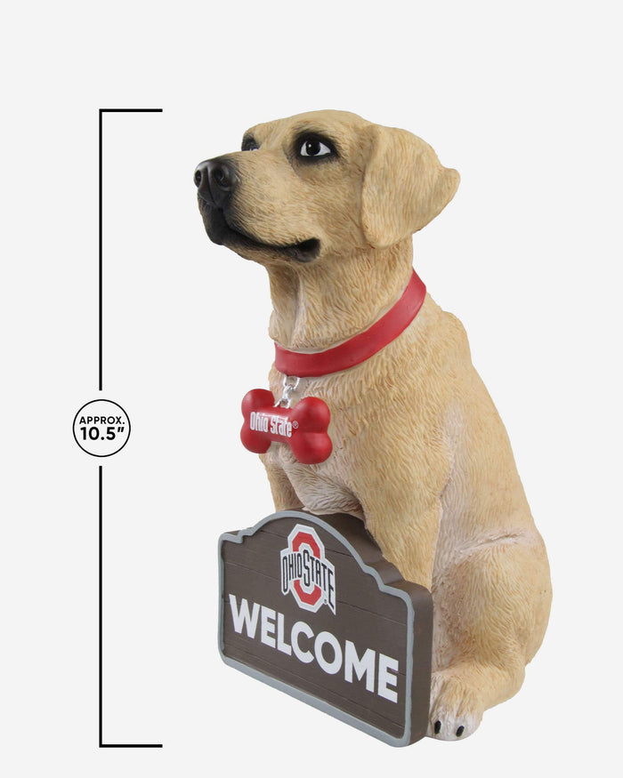Ohio State Buckeyes Yellow Labrador Statue FOCO - FOCO.com