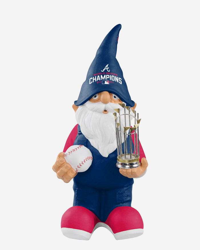 Atlanta Braves 2021 World Series Champions Ball & Trophy Gnome FOCO - FOCO.com