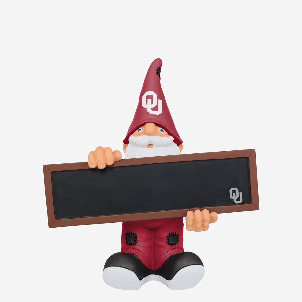 Oklahoma Sooners Chalkboard Sign Gnome FOCO - FOCO.com