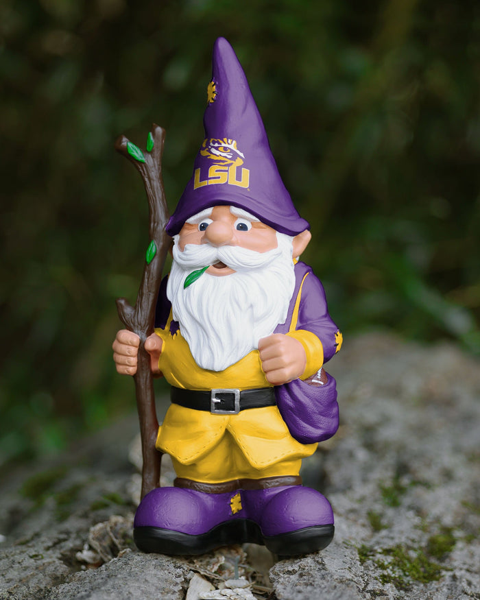 LSU Tigers Holding Stick Gnome FOCO - FOCO.com