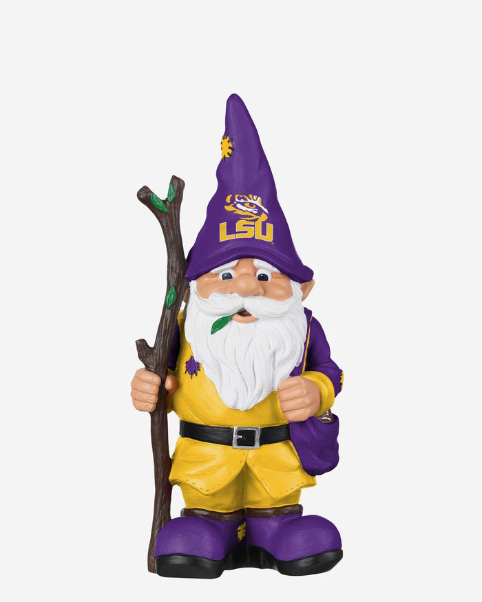 LSU Tigers Holding Stick Gnome FOCO - FOCO.com