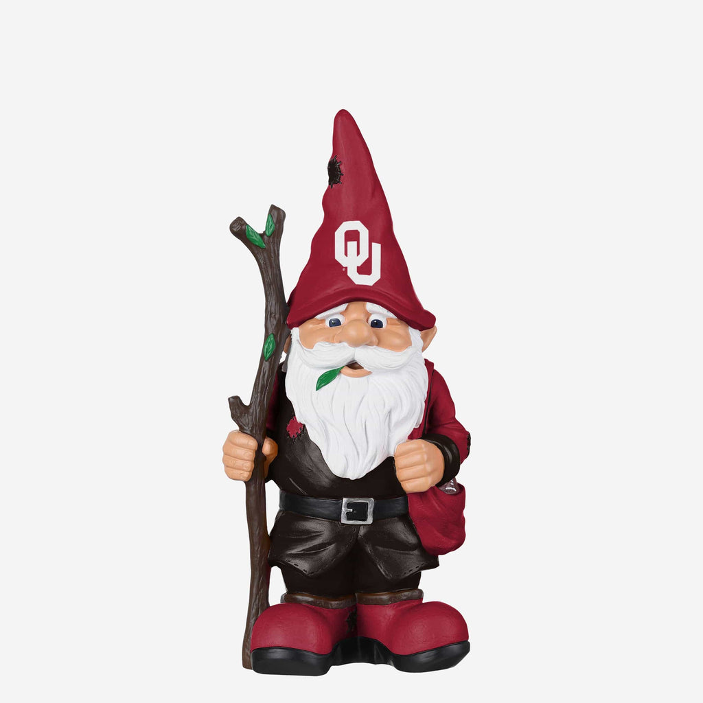 Oklahoma Sooners Holding Stick Gnome FOCO - FOCO.com