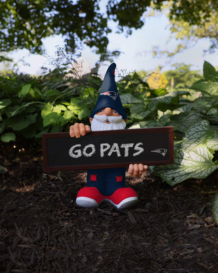New England Patriots Chalkboard Sign Gnome FOCO - FOCO.com