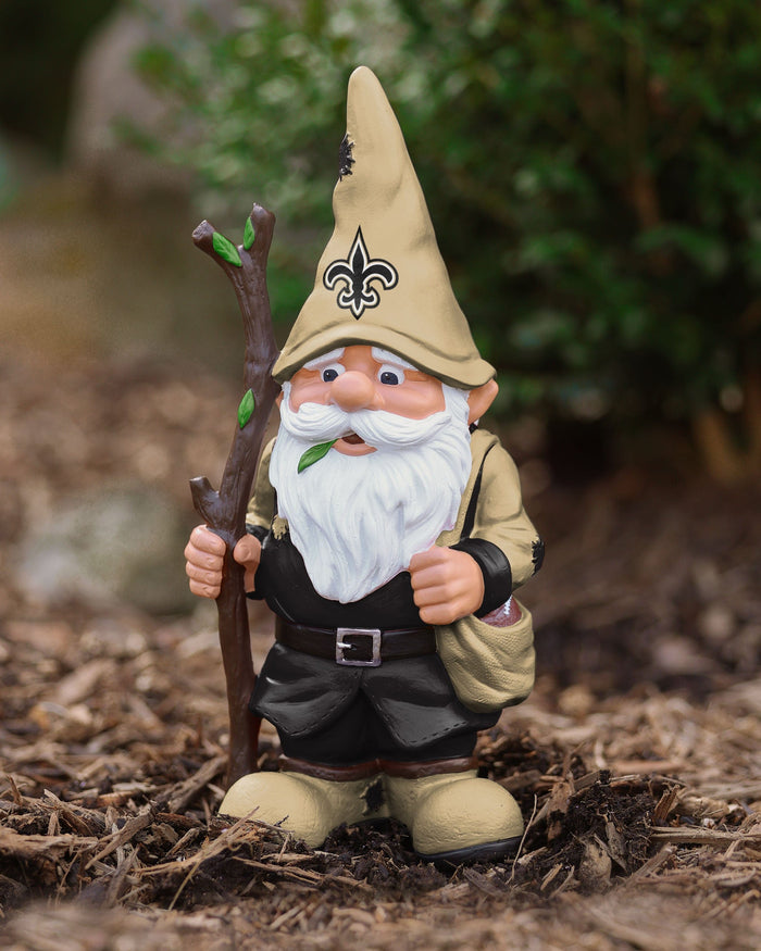 New Orleans Saints Holding Stick Gnome FOCO - FOCO.com