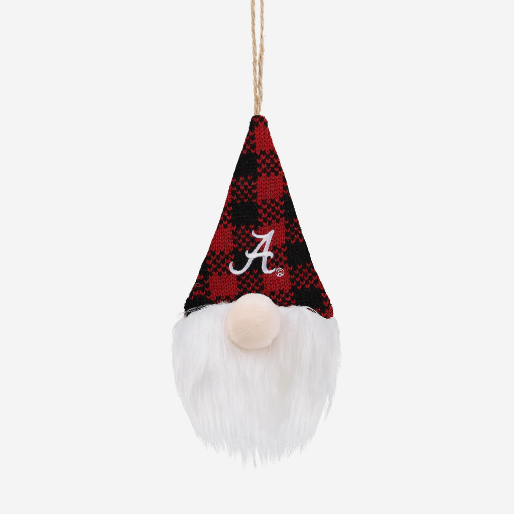 Alabama Crimson Tide Plaid Hat Plush Gnome Ornament FOCO - FOCO.com