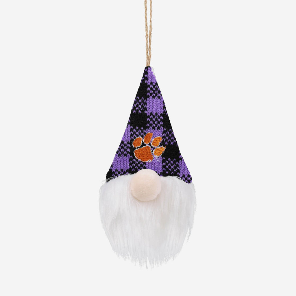 Clemson Tigers Plaid Hat Plush Gnome Ornament FOCO - FOCO.com