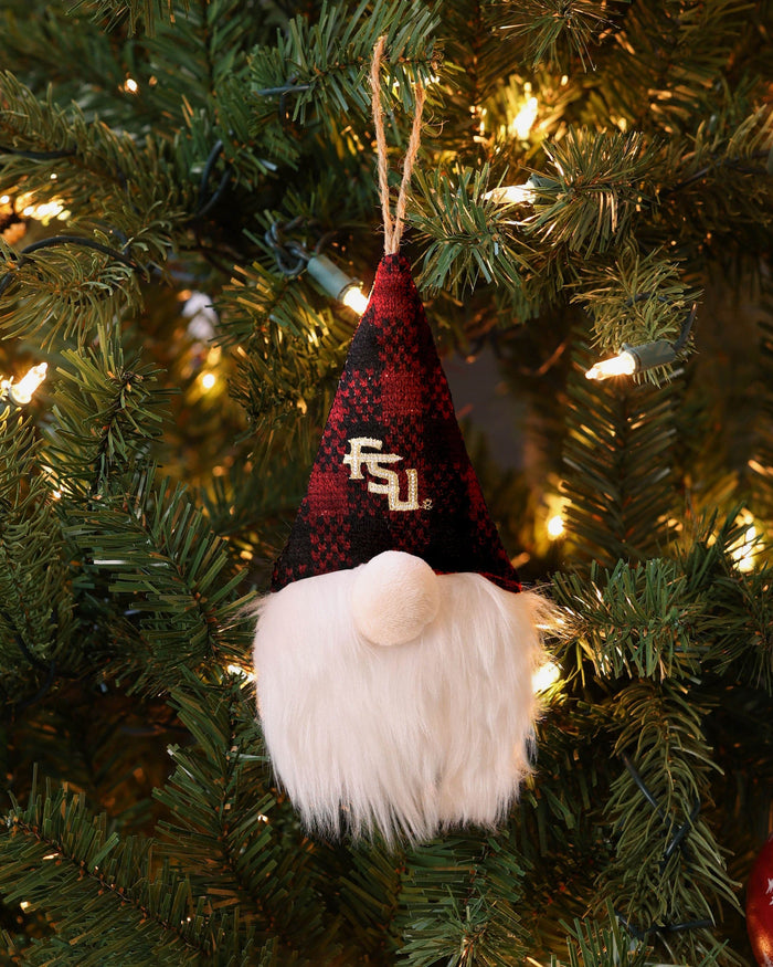 Florida State Seminoles Plaid Hat Plush Gnome Ornament FOCO - FOCO.com